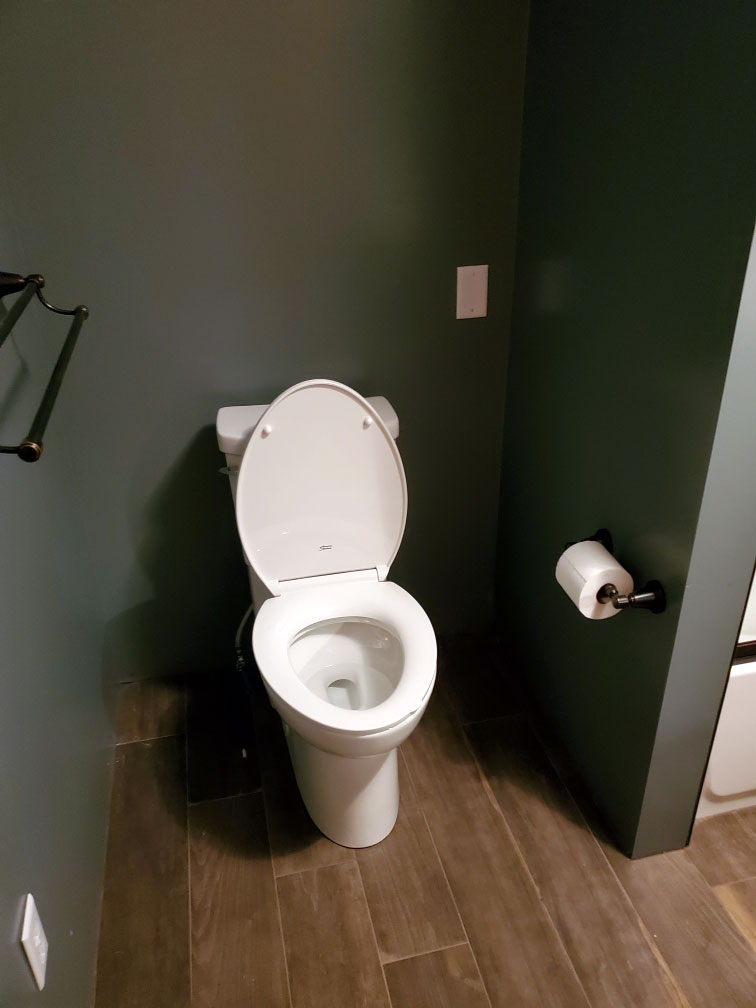 newly installed toilet